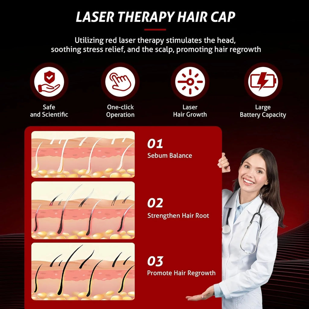 Wireless Laser Cap Hair Regrowth